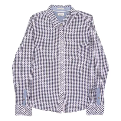 TOMMY HILFIGER Stars Womens Shirt Pink Check Long Sleeve L