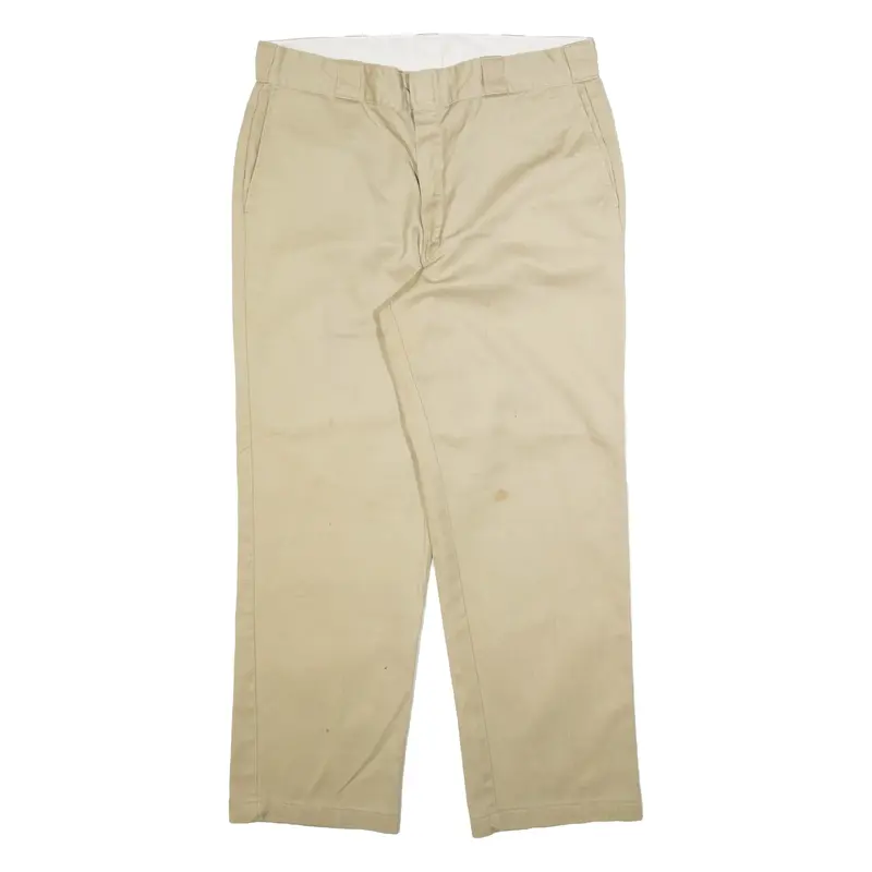 DICKIES 874 Workwear Mens Trousers Beige Regular Straight W36 L30