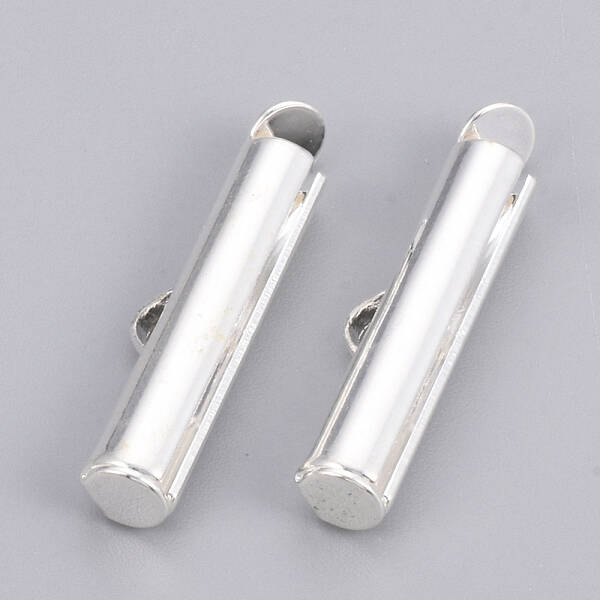 Brass Slide On End Clasp Tubes