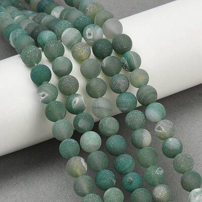 Natural Druzy Agate Beads Strands
