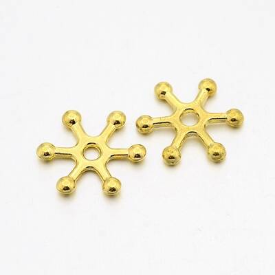 Tibetan Style Alloy Snowflake Beads