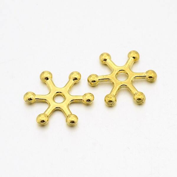 Tibetan Style Alloy Snowflake Beads
