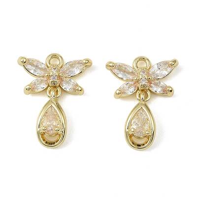 Brass Micro Pave Cubic Zirconia Pendants