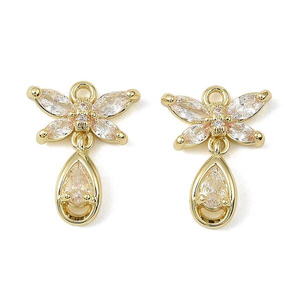 Brass Micro Pave Cubic Zirconia Pendants