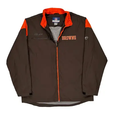 Cleveland Browns Reebok Nfl Jacket - Medium Brown Polyester