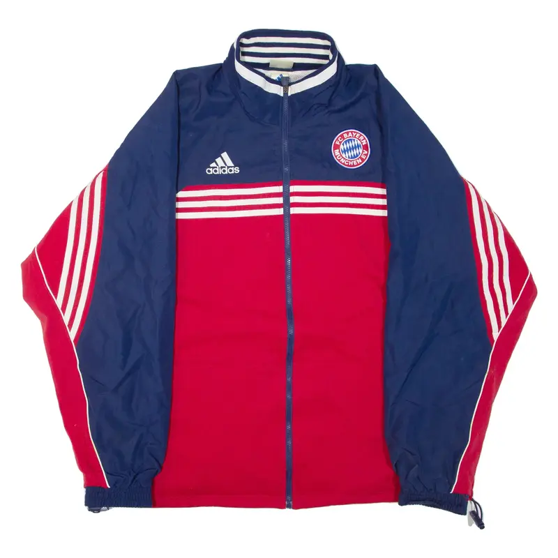 ADIDAS FC Bayern Munchen Mens Track Jacket Red Colourblock XL