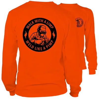 Pimp - Long Sleeve Hi-Vis Safety Orange Shirt