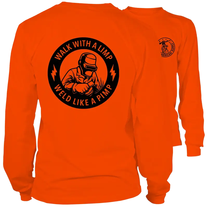 Pimp - Long Sleeve Hi-Vis Safety Orange Shirt