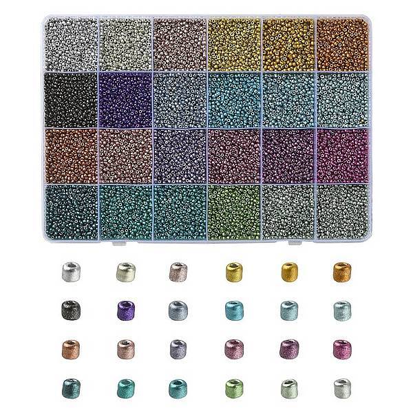 312G 24 Color 12/0 Baking Paint Glass Seed Beads