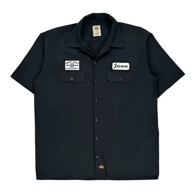Dickies Short Sleeve Shirt - Large Black Polyester Blend | Size: large