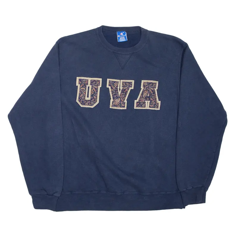 CHAMPION UVA USA Sweatshirt Blue Womens XL