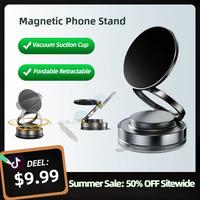 360 Rotation Magnetic Vacuum Phone Stand, Suction Cup Phone Mount for Magsafe, Magnetic Car Mount, ideal for Car/Gym/Mirror/S...