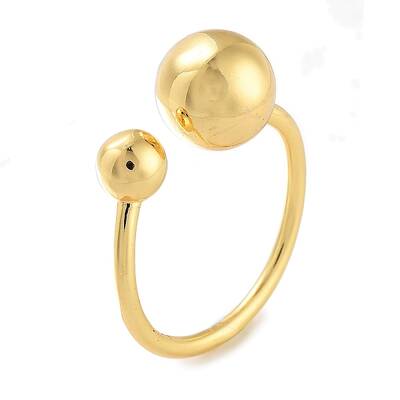 Round Rack Plating Brass Open Cuff Rings for Women