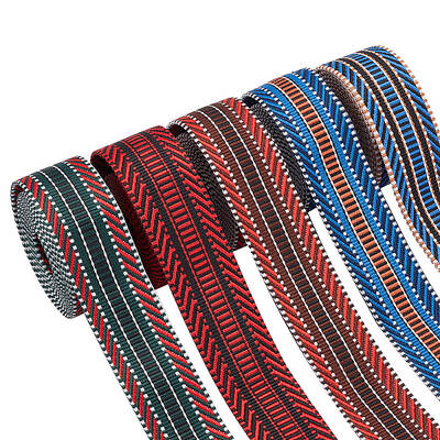 5Pcs 5 Colors Bohemian Style Polyester Striped Ribbon
