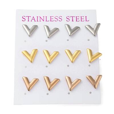 PVD Vacuum Plating 304 Stainless Steel Stud Earring
