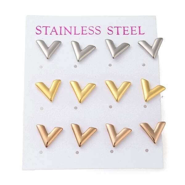 PVD Vacuum Plating 304 Stainless Steel Stud Earring