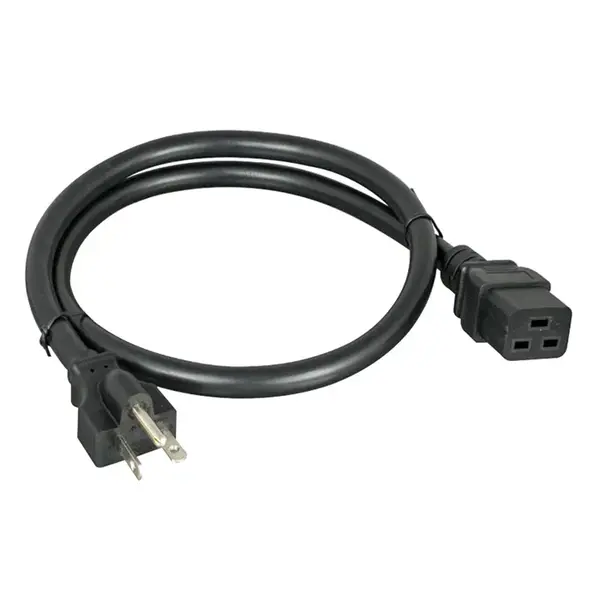 40086 Monoprice Heavy Duty Power Cord NEMA 6-20P to IEC 60320 C19 12AWG 20A/5000W SJT 250V Black 6ft