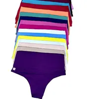 (tanga faja )Brazilian Girdle Panties Tanga Thong Bodysuit - Cotton Lycra Material - Fit Comfortable High-Waisted Seamless Wo...