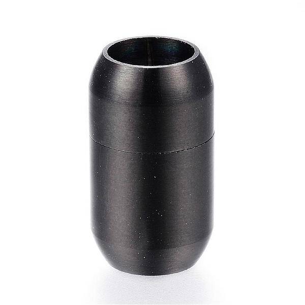 304 Stainless Steel Magnetic Clasps with Glue-in Ends