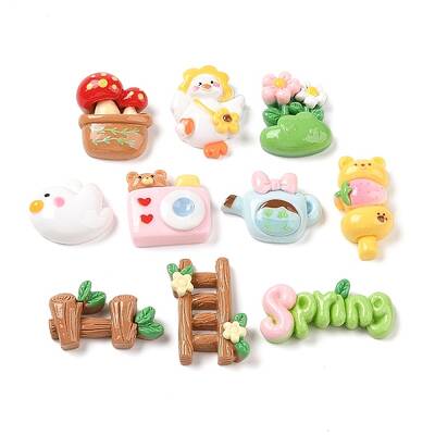 Spring Theme Opaque Resin Decoden Cabochons