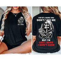 I'm 97 Sure You Don't Like Me but I Don't Care Generation X 2 Side Shirt, Custom Gen X 1965-1980 Vintage Skull Print T-Shirt