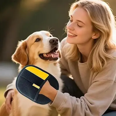 Electrostatic Pet Hair Removal Gloves, Reusable Cat & Dog Hair Remover for Couch, Furniture, Carpet, Car Seat, Upgraded Anima...