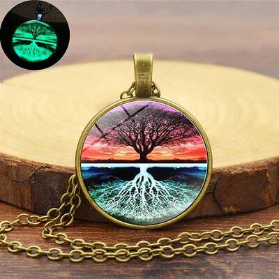 Tree of Life Night Light Necklace for Women