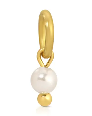 One Love Birthstone Charms | Metal Color: Gold | Month/Gemstone: June - Pearl