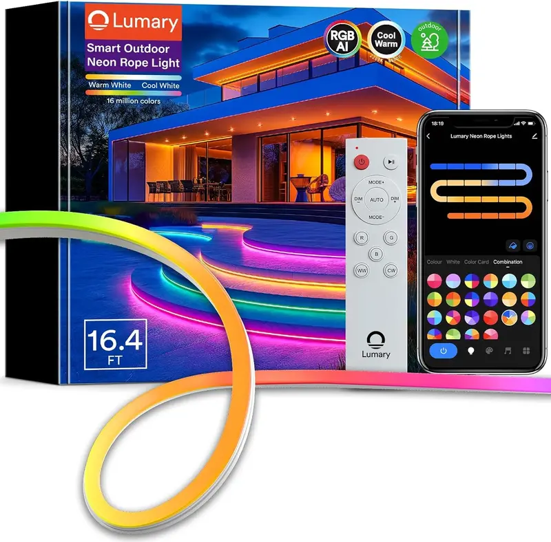 Lumary LED Neon Rope Lights, 5M/16.4FT