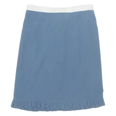 MARNI Womens Straight Skirt Blue Knee Length Wool S