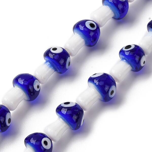Handmade Evil Eye Lampwork Beads Strands
