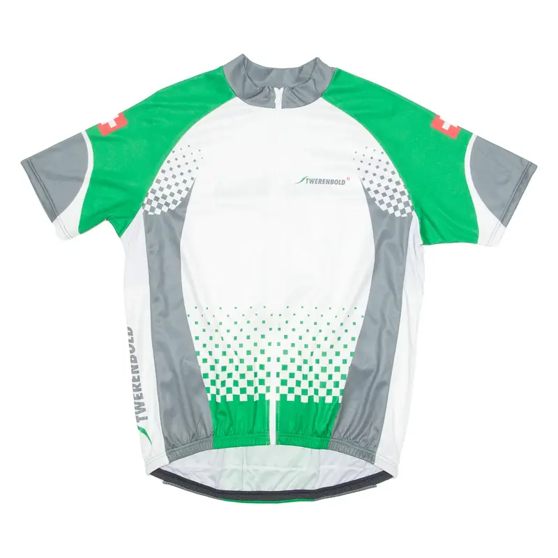 TWERENBOLD Cycling Mens Jersey White High Neck XL