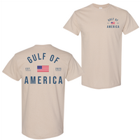 Gulf of America T-shirt, Patriotic Minimalist USA Flag Graphic Tee, Unisex Relaxed Fit Short Sleeve, Full Size, Full Color, f...