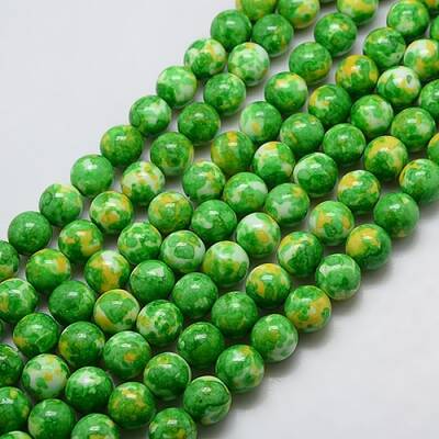 Synthetic Ocean White Jade Beads Strands