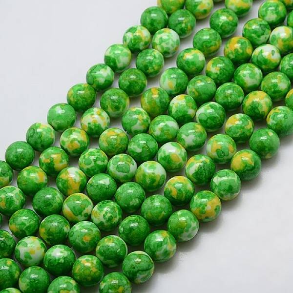 Synthetic Ocean White Jade Beads Strands