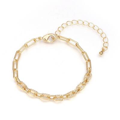 Brass Paperclip Chains Bracelets