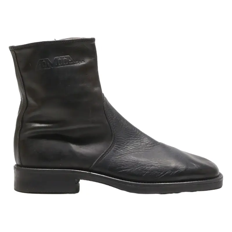AMIA Ankle Boots Black Leather Mens UK 8