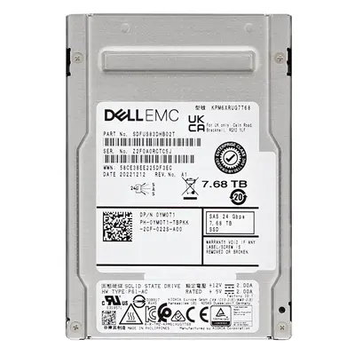 Dell YM0T1 | 7.68TB 2.5-inch 24GB/s SAS Read-Intensive ISE Hot-Pluggable Solid State Drive for PowerEdge G14 - G16 Servers an...