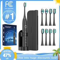 RTAUYS S5 Sonic Electric Toothbrush for Adults with 8 Replacement Brush Heads, 2.5 Hour Battery Life, 2-Minute Timer, IPX7 Wa...