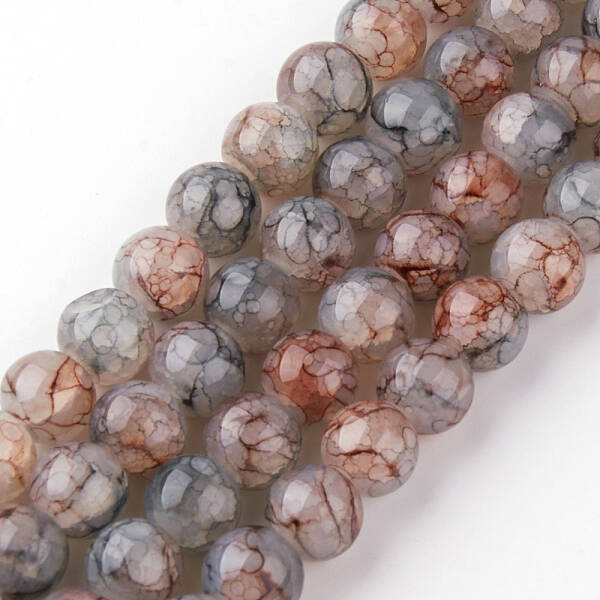 Baking Painted Crackle Glass Bead Strands