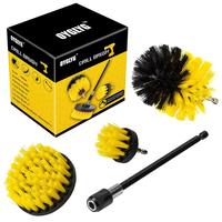 4 PCS Piece Cleaning Kit, Adapt Drill Brush For Bathroom Surfaces, Grout, Floor, Tub, Shower, Tile, Kitchen And Car, Electric...
