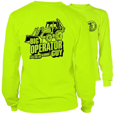 Blue Collar George Big Operator - Long Sleeve Safety Hi-Vis Shirt