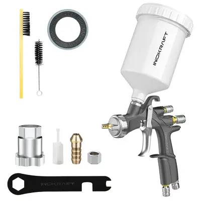 InoKraft DRIZZLE D1-LVLP Spray Gun Basic Kit for Cars & House DIY Painting