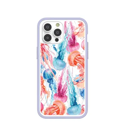 Clear Jellyfish iPhone 14 Pro Max Case With Lavender Ridge