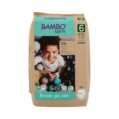 Bambo Natura Diapers Panties Size 6 + 18kg x18