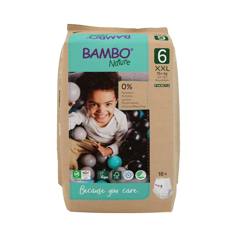 Bambo Natura Diapers Panties Size 6 + 18kg x18