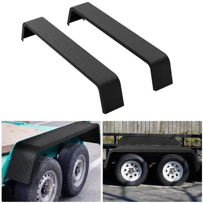 Garvee 2-Pack Heavy-Duty 14-Gauge Steel Tandem Axle Trailer Fenders - 72-7/8 x 10-1/4 x 13, Bolt-On/Weldable, Fits 13-15...