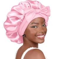 Double Layer Satin Bonnet, Soft andBreathable Hair Care Bonnet, AdjustableNight Sleeping Cap, Heatless Styling Tool forWomen ...