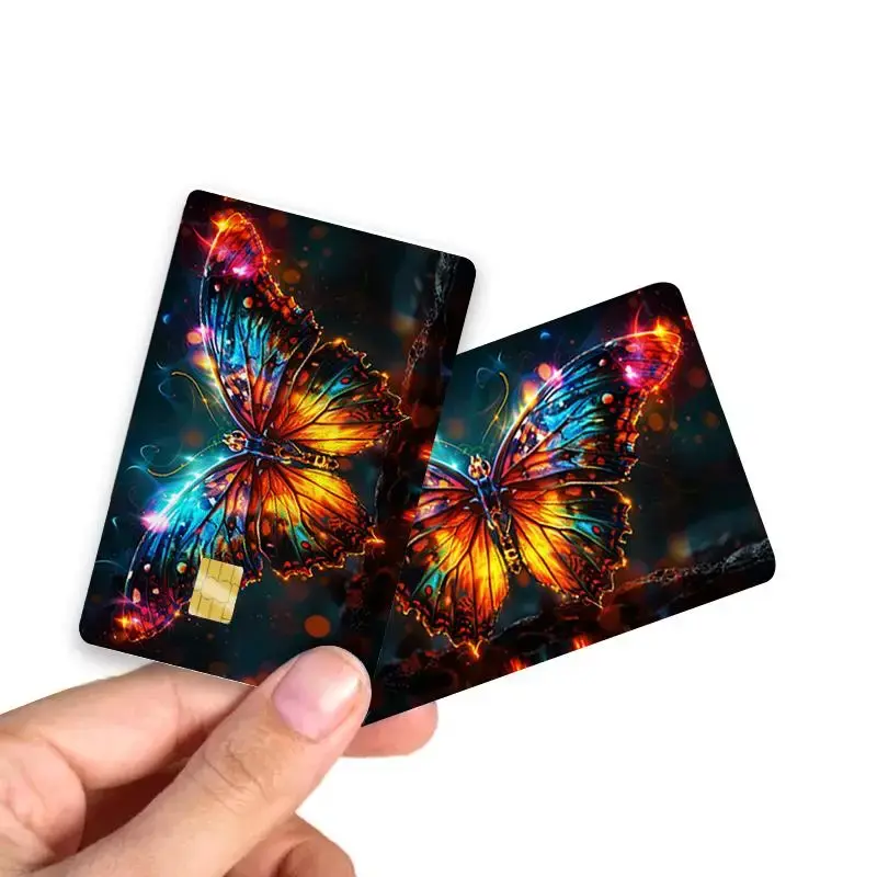 Butterfly Pattern Credit Card Skin, Ultra-Thin Waterproof Scratch Resistant Card Sticker, Personalized Bank Card Decorative S...