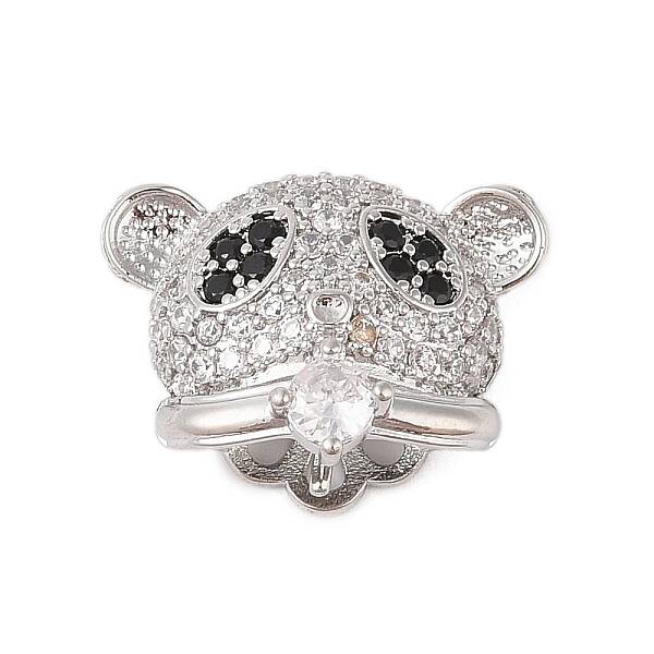 Brass Micro Pave Clear Cubic Zirconia Peg Bails